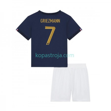 Billiga Fotbollströjor Frankrike Griezmann 7 Barn Hemma tröja WM 2022 Kortärmad